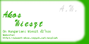 akos wieszt business card